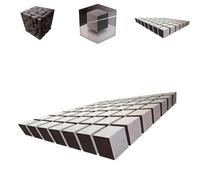 Impossible Corners - Art Mural Qui Remodèle La Réalité, Autocollant D'angle Illusion 3D, Cube Stéréoscopique 3D Art Graphique Amovible À Décoller Et Coller, Décoration D'intérieur Moderne(C)