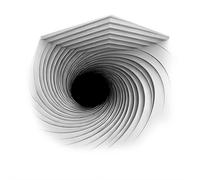 Impossible Corners - Autocollant mural 3D Illusion d'optique, amovible à décoller et à coller qui remodèle la réalité, décoration graphique moderne pour salon et bureau