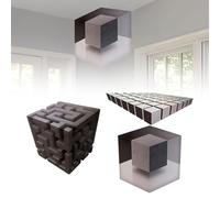 Impossible Corners - Décoration murale qui remodèle la réalité, décalcomanie murale d'illustration 3D, autocollants muraux uniques pour illusion spatiale et changement de perception, décoration de