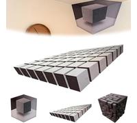 Impossible Corners - Décoration murale qui remodèle la réalité, illustration 3D, autocollant mural unique pour illusion spatiale et changement de perception, décoration de bureau moderne (C)