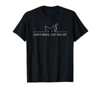 Impossible de déplacer un chat sur les genoux, amoureux des chats, WFH, travail à domicile T-Shirt