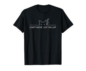 Impossible de déplacer un chat sur les genoux, amoureux des chats, WFH, travail à domicile T-Shirt