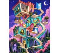 Impossible Houses: A Mind-Bending Coloring Adventure