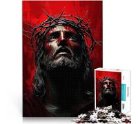 Impossible Portrait de Jésus-Christ Puzzle de 1000 pièces pour Adultes 38x52cm Chaque pièce est Unique - Jeu Familial Stimulant et Amusant