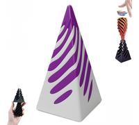 Impossible Pyramid Passthrough Sculpture,3D Printed Spiral Cone Toy, Impossible Pyramid Fidget Toy,Spiral Pyramid Sculpture,Helix Nut Spiral Cone Fiddle Fidget Toy,Anxiety Stress Relief Toy (C)