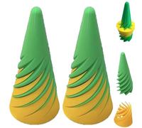 Impossible Pyramide Passthrough - Jouet Fidget Toy - Impression 3D - Pyramide - Jouet en spirale - Sculpture de passage en pyramide - Décoration de bureau - Cadeau souvenir (2 cônes jaune-vert)