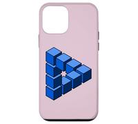 Impossible Triangle Construction de Blocs Bleus Vector Art Coque pour iPhone 12 Mini