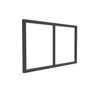 Vente-unique - Imposte Atelier en Aluminium thermolaqué - L63 x H40 cm - Noir - Bayview