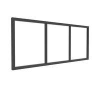 Imposte atelier en aluminium thermolaqué - L93 x H40 cm - Noir - BAYVIEW