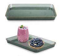 imposyu 2 Pièces Plateau de Service 31x21cm Plastique Plateau de Service Rectangulaire Plateaux Restauration Rapide Plateaux Repas pour Fêtes pour Cuisine Salle Manger Café