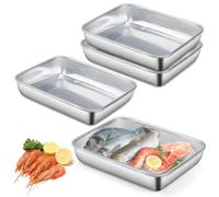imposyu 4 Pièces Boîtes de Conservation Alimentaire avec Couvercles 2000ML sans BPA Boite Alimentaire Inox Réutilisables pour Conserver des Repas ou des Collations