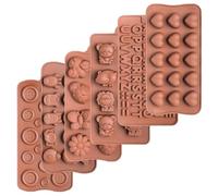 imposyu 6 Pièces Moule Chocolat Moule à Praliné Moule Mini Tablette Chocolat Moule Gateau Enfant Moule à Chocolat en Silicone Tablette pour Pralines, Patisserie, Gelée, Bonbons