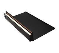 IMPREC Etagères Murales Flottantes en Aluminium, avec Lumière Chaude LED Etagères Murales D'affichage Etagères Lumineuses for Étagère À Plantes Ou Étagère À Livres (Color : Black, Size : 100cm)