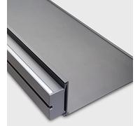 IMPREC Etagères Murales Flottantes en Aluminium, avec Lumière Chaude LED Etagères Murales D'affichage Etagères Lumineuses for Étagère À Plantes Ou Étagère À Livres (Color : Grå, Size : 60cm)