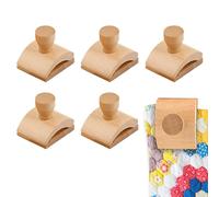 Impresa Lot de 6 clips de suspension pour courtepointe - Matériel de suspension extra large - Cintres rapides à installer pour tapisseries murales - Clips polyvalents pour tapis - Marron clair
