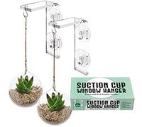 IMPRESA Products 2-paquet Cintre de fenêtre à ventouse - Accrocher des plantes à l'intérieur ou à l'extérieur, accrocher des mangeoires d'oiseaux, des ornements et des carillons éoliens