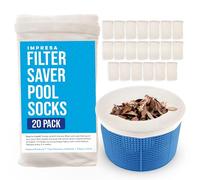 IMPRESA Products Lot de 20 Chaussettes d'écumoire de Piscine - Excellentes économies pour Les filtres de Piscine, Les paniers et Les écumoires - La Chaussette/Filet
