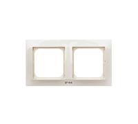 IMPRESJA Cadre double pour interrupteurs IP44 écru RH-2Y/27