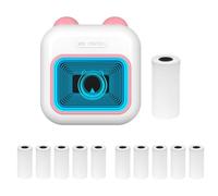 Impresora de fotos instantáneas Mini bolsillo versátil impresora inalámbrica Bluetooth portátil Para Android e iOS Scrapbooking (Pink)