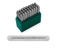 ImpressArt - Lot de 27 tampons en métal pour lettres majuscules (3 mm) pour projets d'estampage à la main et la fabrication de bijoux