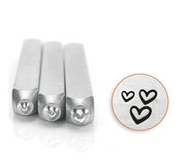 ImpressArt Metal Punch Stamp Kit, Assorted Hearts 1.5/2 / 3mm Sizes, 3 Pieces, Steel