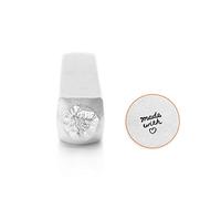 ImpressArt Metal Punch Stamp, Script Made with Love Design 4mm, 1 Piece, Steel