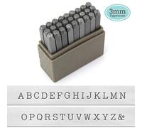 ImpressArt Tampons de Lettres en métal pour Machine à écrire en majuscules 3 mm