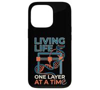 Impression 3D Amusante « Living Life One Layer At A Time » Coque pour iPhone 13 Pro