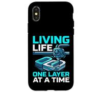 Impression 3D Amusante « Living Life One Layer At A Time » Coque pour iPhone X/XS