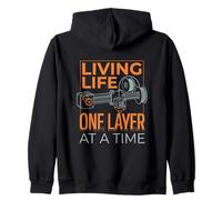 Impression 3D Amusante « Living Life One Layer At A Time » Sweat à Capuche