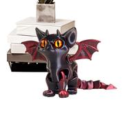 Impression 3D d'animaux | Figurine animale de chat d’impression 3D pour le bureau | Jouet Fidget d'ornement multi-articulé articulé | Jouet mignon pour , chat ange et démon, pour les amoureux