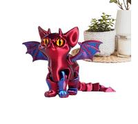 Impression 3D d'animaux | Figurine animale de chat d’impression 3D pour le bureau | Jouet Fidget d'ornement multi-articulé articulé | Jouet mignon pour , chat ange et démon, pour les amoureux