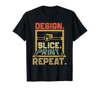 Impression 3D Imprimante 3D Rétro | Répétition d'impression de tranche de conception T-Shirt