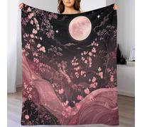 Impression 3D microfibre, plaid Moon Woodland pour le salon et la chambre | Décoration distinctive complète le décor de la maison, avec un toucher doux pour canapé, chambre, fauteuil et