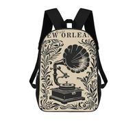 Impression 3D New Orleans Music Night 1965 Poster Sacs À Dos Scolaires Pour Enfants De 17 Pouces, Sacs À Livres Pour Garçons, Grand Sac À Dos De Voyage, Sacs À Dos De Jour