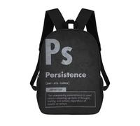 Impression 3D Persistence Definition - Success And Manifestation Motivation Sacs À Dos Scolaires Pour Enfants De 17 Pouces, Sacs À Livres Pour Garçons, Grand Sac À Dos De Voyage, Sacs À Dos De Jour