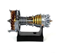 Impression 3D TurbofanEngineModelDetailedTR900Aircraft ReplicaforA380SilverBlackAviationCollectibleKit20 x 12 x 13 cm