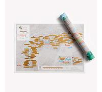 Impression à gratter de cyclisme alpin - Maps International - Cadeau Cycliste Poster - cols des Alpes - Tube cadeau - Taille A2 59,4 (h) x 42 (l) cm