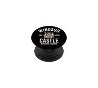 Impression à la crème Windsor Castle Est. 1070 Berkshire England PopSockets PopGrip Adhésif