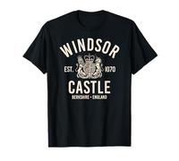 Impression à la crème Windsor Castle Est. 1070 Berkshire England T-Shirt
