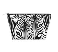 Impression Abstraite de zèbre Animal, Trousse de Toilette Trousse de Maquillage Sac à cosmétiques Trousse de Toilette de Voyage Portable