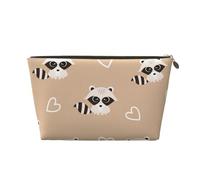 Impression Animale Mignonne de Raton Laveur, Trousse de Maquillage Trousse à cosmétiques Trousse de Toilette de Voyage Portable Pochette de Toilette