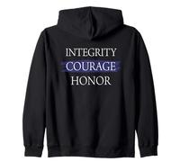 Impression arrière Integrity Courage Honor Sweat à Capuche
