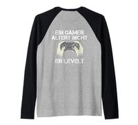 Impression arrière Un Joueur ne vieillit Pas, il Niveau Manche Raglan