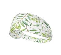 Impression Artistique d'olivier à Feuilles Vertes,Bandeau de Sport Unisexe, Bandeau élastique Multi-usages pour Cheveux