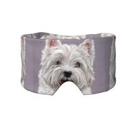 Impression artistique d'un adorable chien West Highland Terrier,Masque pour les yeux bloquant la lumière Cache-yeux et cache-oreilles pour le sommeil