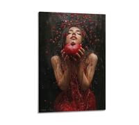 Impression artistique représentant une femme avec une grenade, affiche fantastique, impression sur toile mystique, poster décoratif sur toile, affiches murales et impression d'art moderne, pour