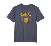 Impression Artistique « Smile There's Beer : Fun Brew Lovers » T-Shirt, Homme Grandes Tailles, Bleu Chiné, 5X Tall