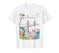 Impression Artistique sur Le San Francisco Gate Bridge, Souvenir de SF City T-Shirt
