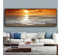 Impression artistique sur toile de paysages de plage - Décoration murale parfaite pour la maison et le bureau